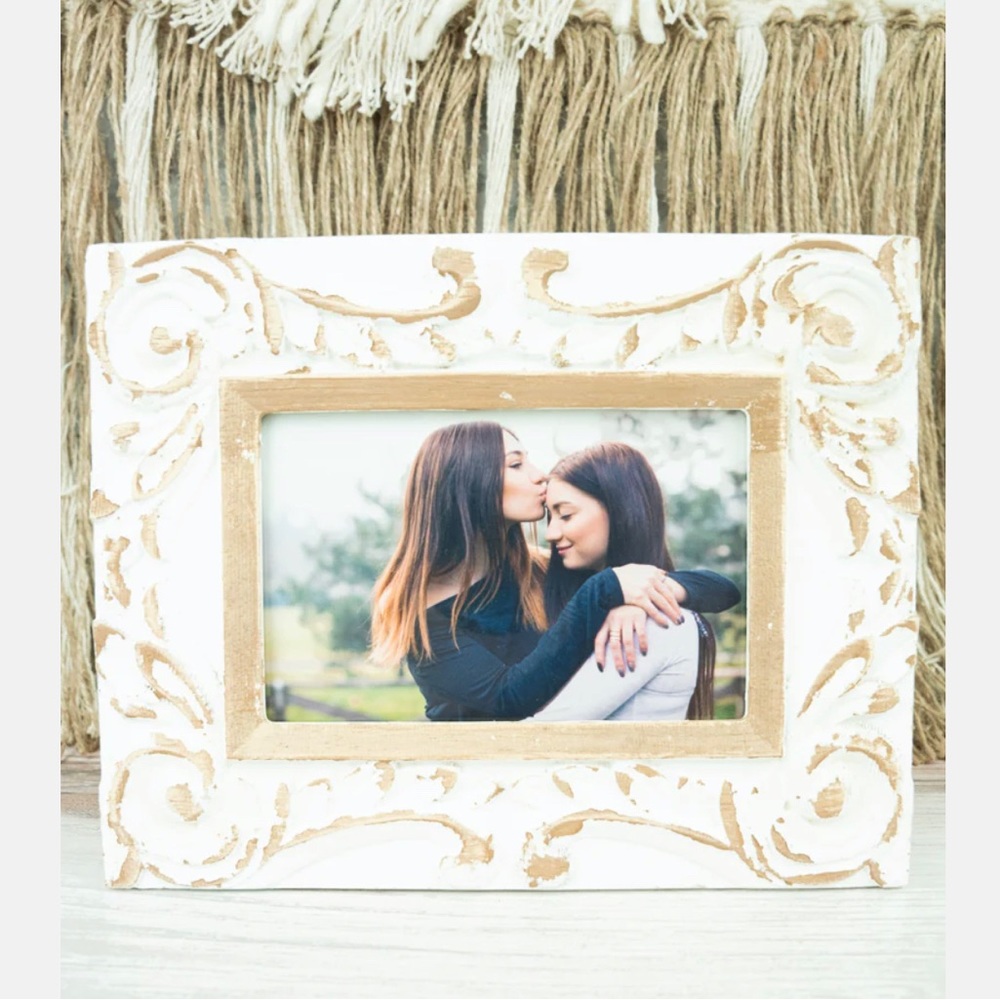 NEW Wood Photo Frame 4 .5 “ x  9.5”